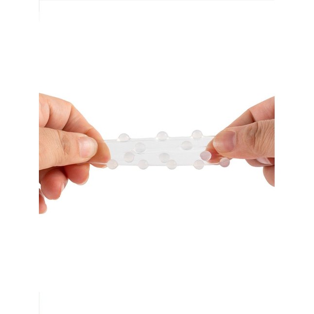 Эластичное эрекционное кольцо с двумя рядами шариков - SEX EXPERT. Фотография 9.