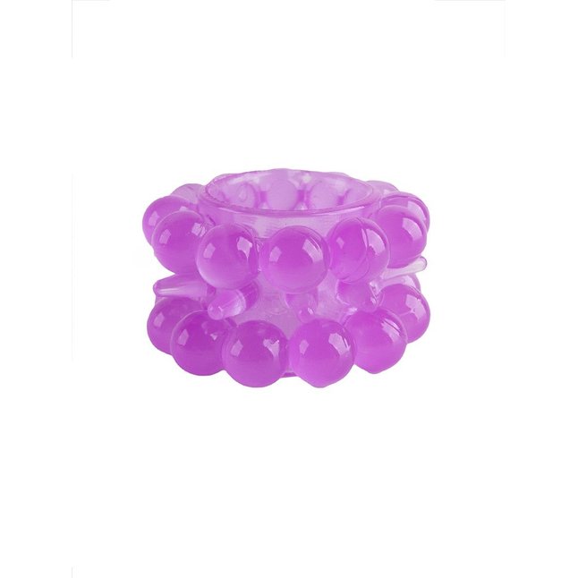 Лиловое эрекционное кольцо с 2 рядами стимулирующих шариков - EROWOMAN-EROMAN. Фотография 6.