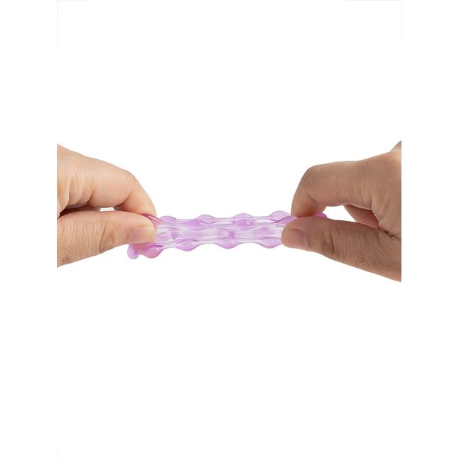 Лиловое эрекционное кольцо с 2 рядами стимулирующих шариков - EROWOMAN-EROMAN. Фотография 8.