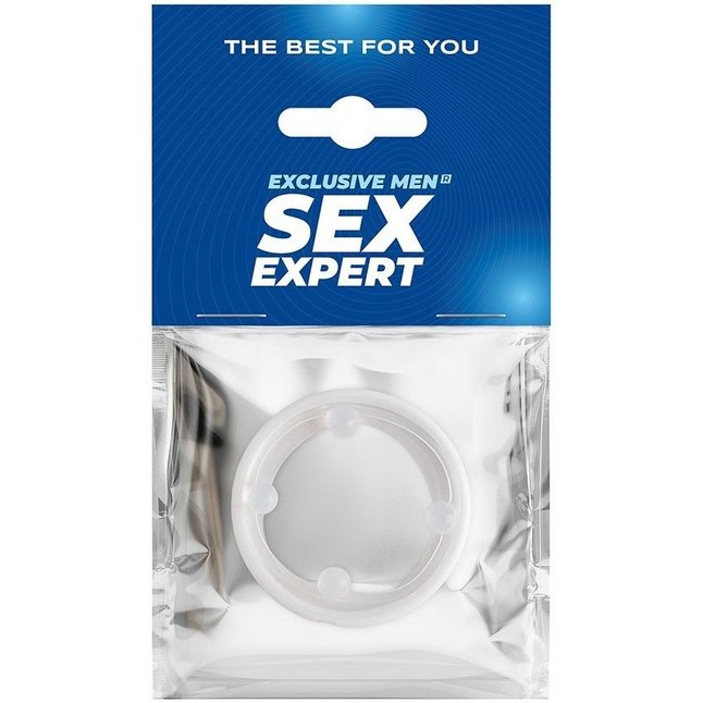 Эрекционное кольцо с 4 стимулирующими шариками - SEX EXPERT. Фотография 2.