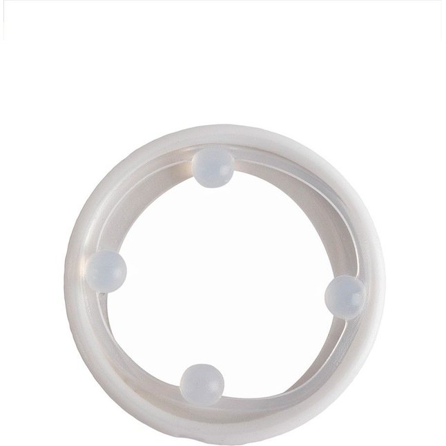 Эрекционное кольцо с 4 стимулирующими шариками - SEX EXPERT. Фотография 3.