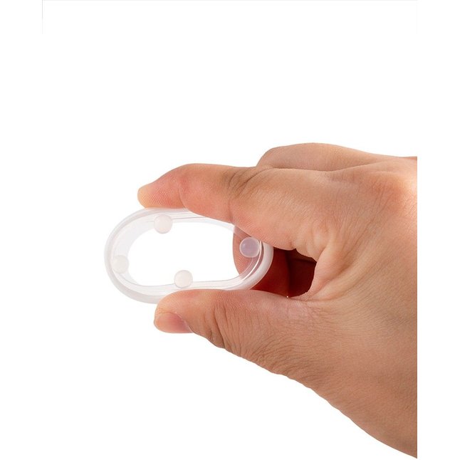 Эрекционное кольцо с 4 стимулирующими шариками - SEX EXPERT. Фотография 8.