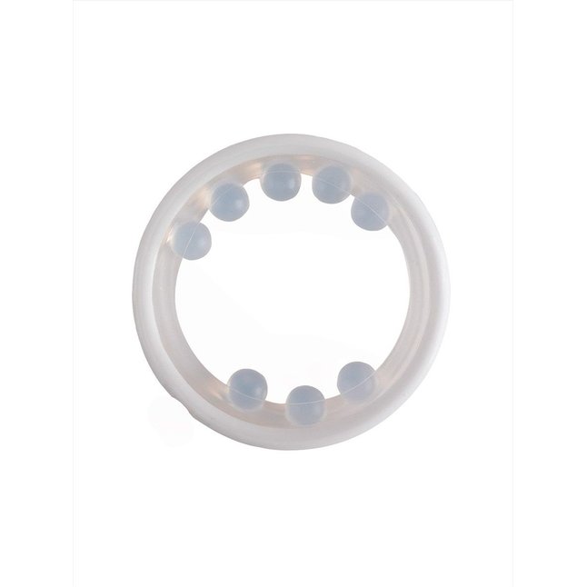 Эрекционное кольцо со стимулирующими шариками сверху и снизу - SEX EXPERT. Фотография 3.