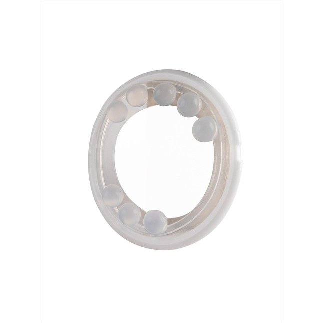Эрекционное кольцо со стимулирующими шариками сверху и снизу - SEX EXPERT. Фотография 4.