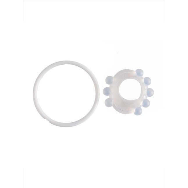 Эрекционное кольцо со стимулирующими шариками сверху и снизу - SEX EXPERT. Фотография 7.