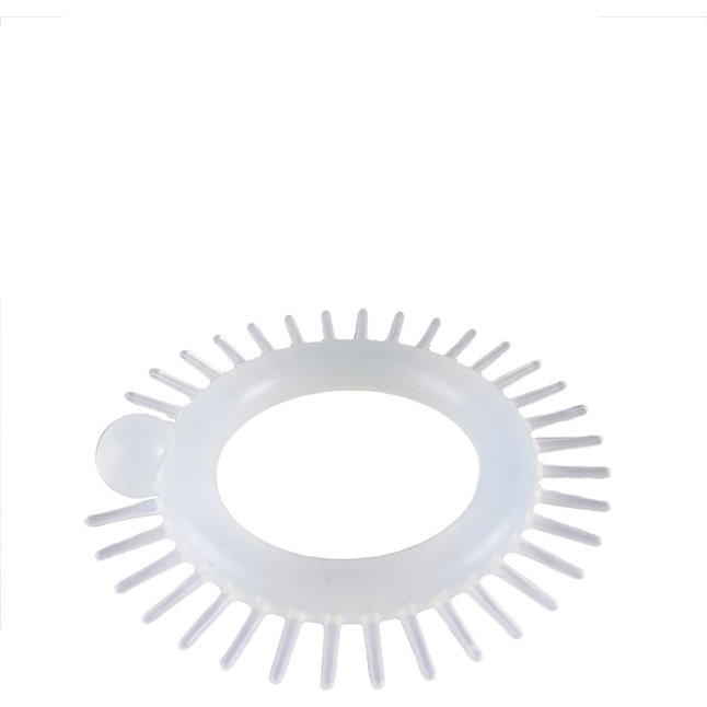 Эластичное эрекционное кольцо с шипиками и шариком - SEX EXPERT. Фотография 4.