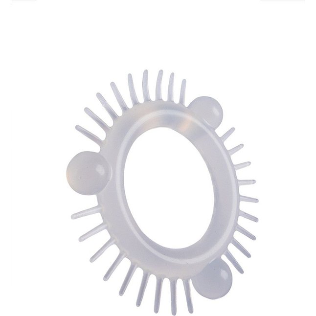 Эластичное эрекционное кольцо с 3 шариками и шипами - SEX EXPERT. Фотография 5.