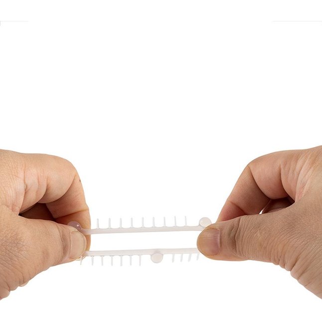 Эластичное эрекционное кольцо с 3 шариками и шипами - SEX EXPERT. Фотография 7.