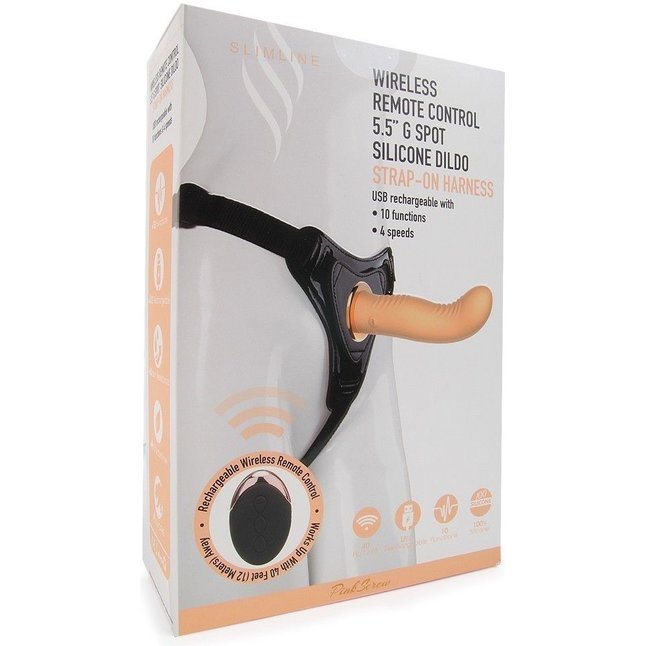 Женский вибрострапон со съемной насадкой и пультом ДУ. Фотография 5.