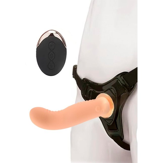 Женский вибрострапон со съемной насадкой и пультом ДУ