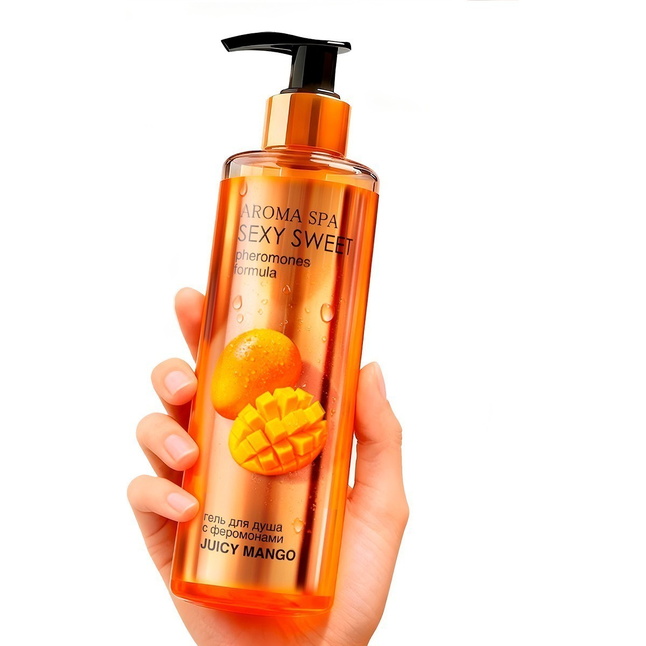 Гель для душа с феромонами и ароматом манго Juicy Mango - 200 мл - Серия Sexy Sweet. Фотография 2.