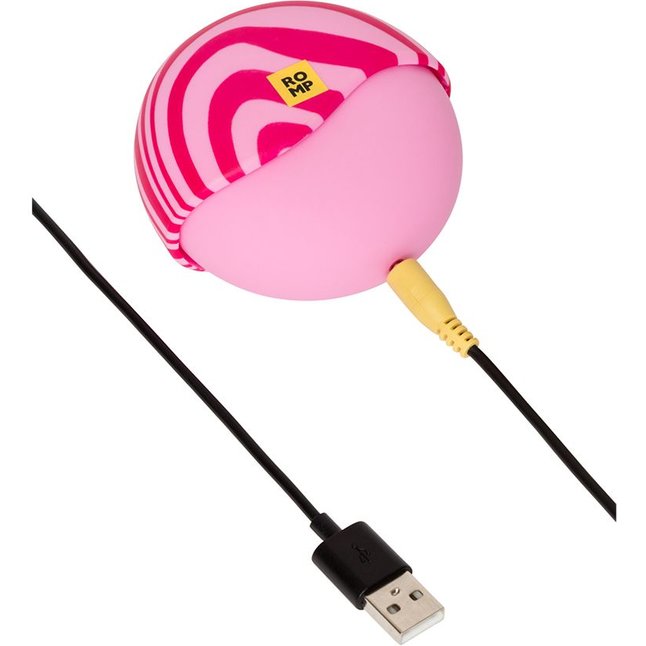 Розовый бесконтактный клиторальный стимулятор Romp Spin. Фотография 6.