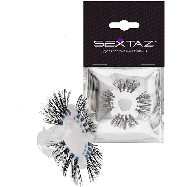 Эластичное эрекционное кольцо с черными «ресничками»