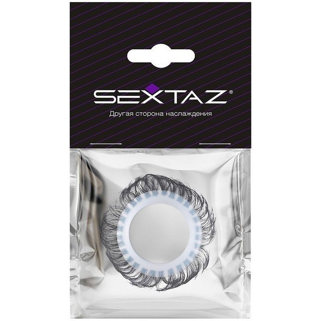 Эластичное эрекционное колечко с черными «ресничками». Фотография 2.