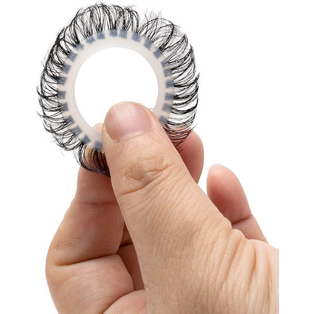 Эластичное эрекционное колечко с черными «ресничками». Фотография 7.