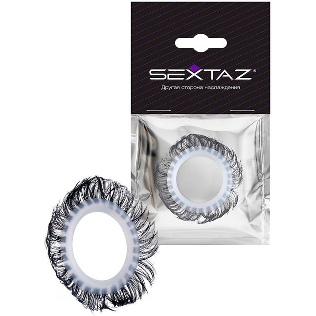Эластичное эрекционное колечко с черными «ресничками»