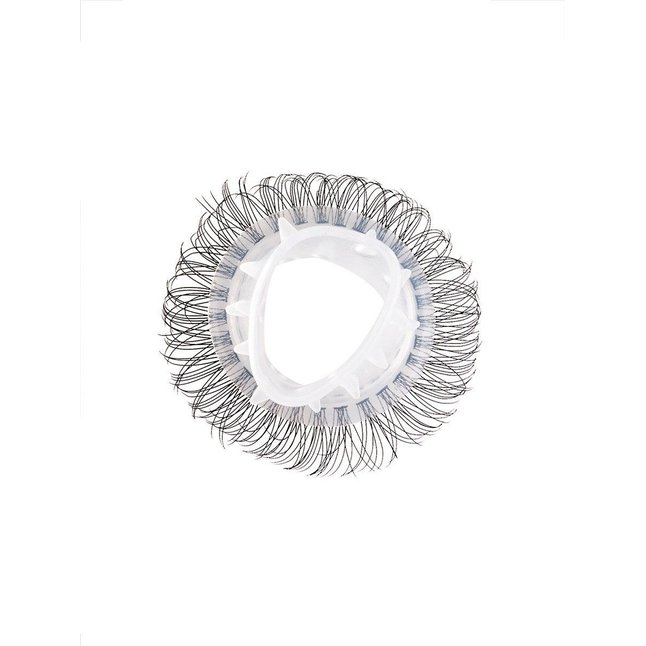 Эластичное эрекционное кольцо с длинными черными «ресничками». Фотография 3.