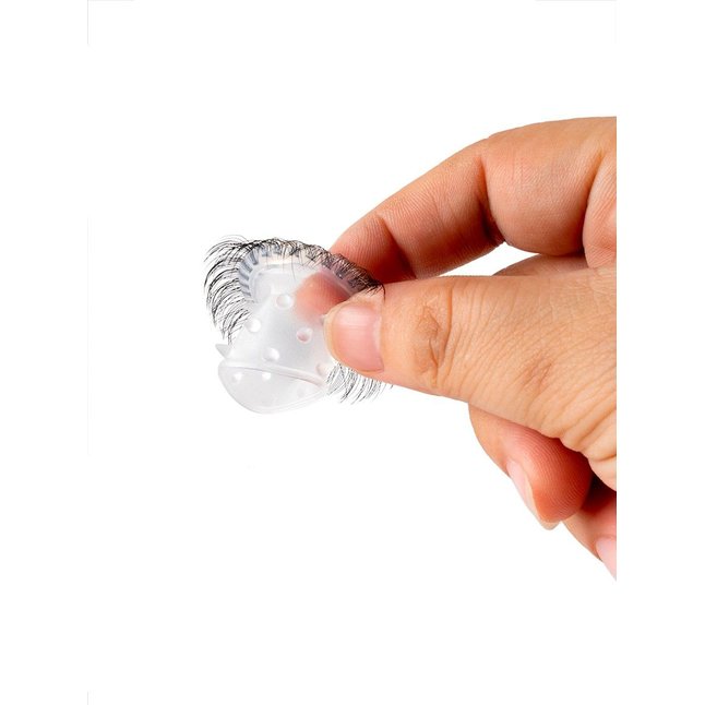 Эластичное эрекционное кольцо с длинными черными «ресничками». Фотография 8.