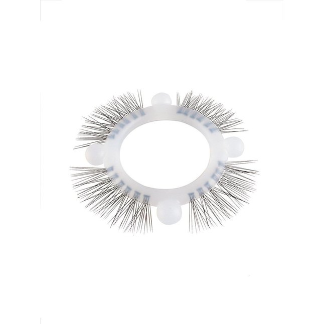 Эластичное кольцо с «ресничками» и 4 шариками. Фотография 5.