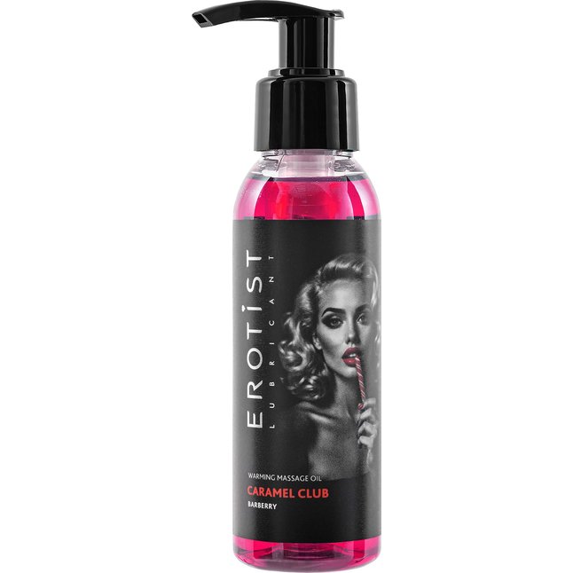 Разогревающее массажное масло Erotist Caramel Club с ароматом барбариса - 100 мл. Фотография 2.