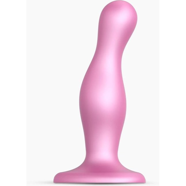 Розовая насадка Strap-On-Me Dildo Plug Curvy size M