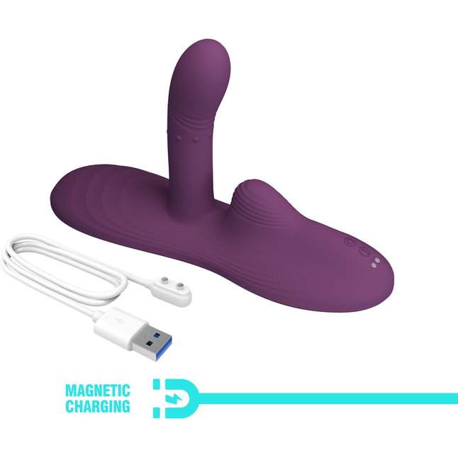 Фиолетовая виброподушка Luka с пультом ДУ - Pretty Love. Фотография 8.