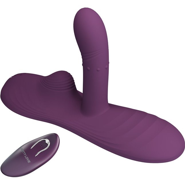 Фиолетовая виброподушка Luka с пультом ДУ - Pretty Love