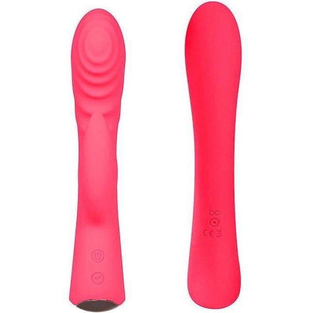 Красный перезаряжаемый вибратор-кролик - 19,1 см. Фотография 3.