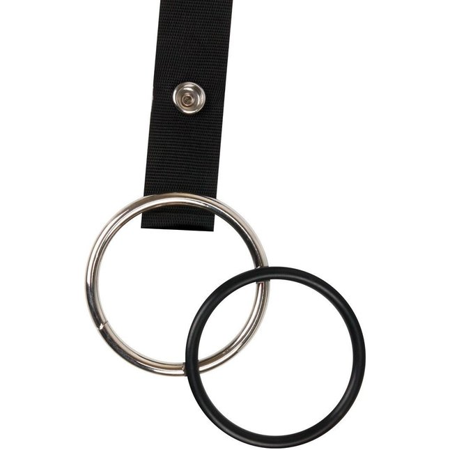 Мужской полый страпон на регулируемых ремнях - 18,5 см - SEX EXPERT. Фотография 7.