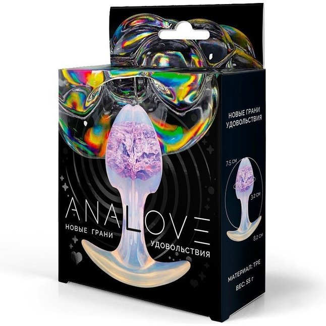 Сиреневатая анальная втулка - 8,2 см. Фотография 3.