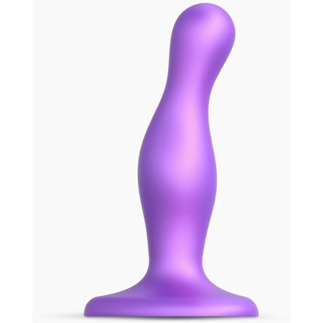 Фиолетовая насадка Strap-On-Me Dildo Plug Curvy size S