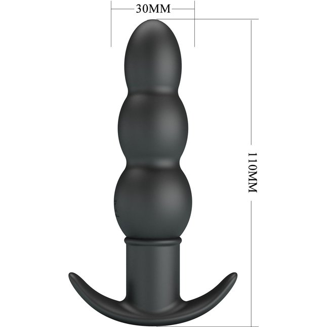 Черный анальный вибростимулятор Aeaeas - 11 см - Pretty Love. Фотография 7.