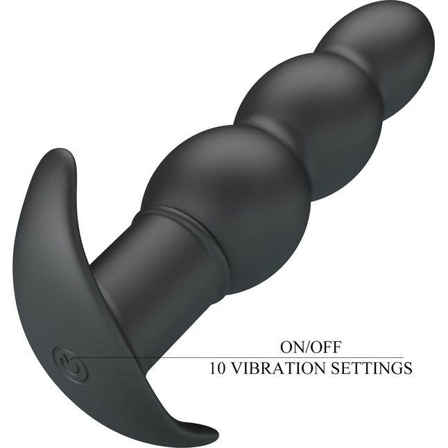 Черный анальный вибростимулятор Aeaeas - 11 см - Pretty Love. Фотография 8.