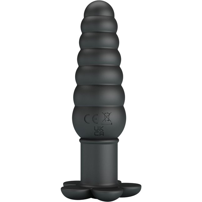 Черный анальный вибростимулятор Imron - 11 см - Pretty Love