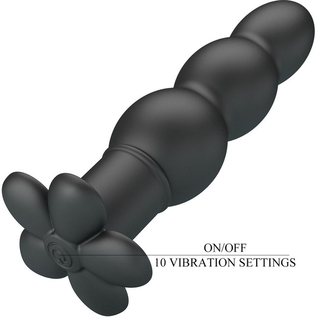 Черный анальный вибростимулятор Jadier - 11 см - Pretty Love. Фотография 7.
