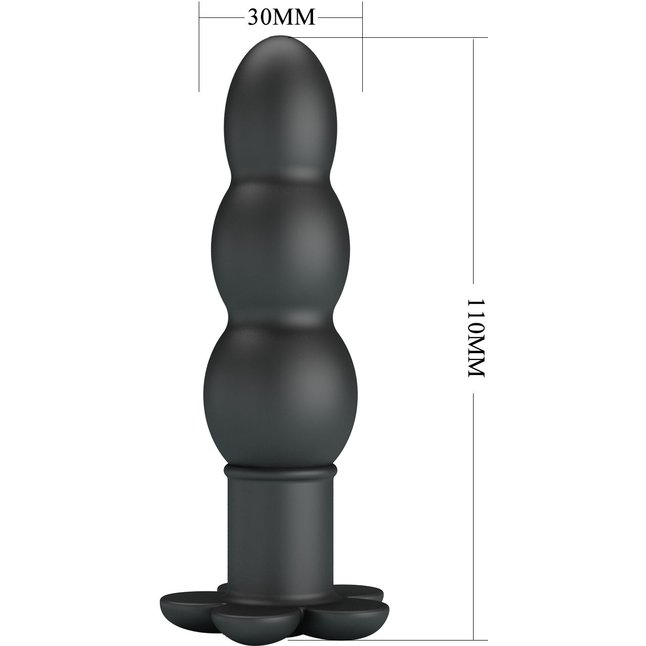 Черный анальный вибростимулятор Jadier - 11 см - Pretty Love. Фотография 8.