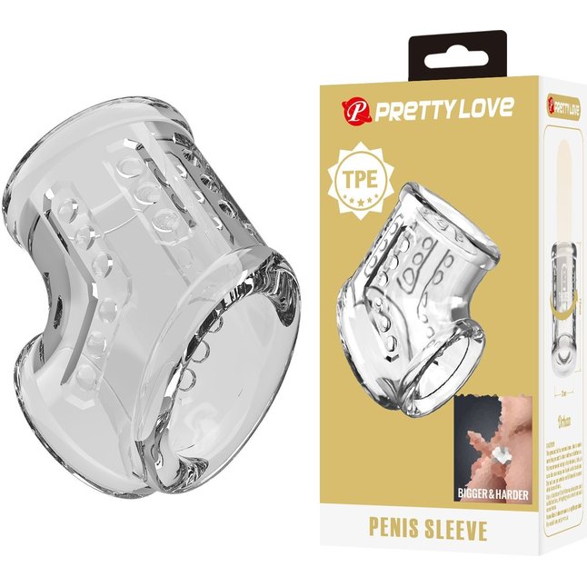 Прозрачная насадка на пенис и мошонку - Pretty Love. Фотография 2.