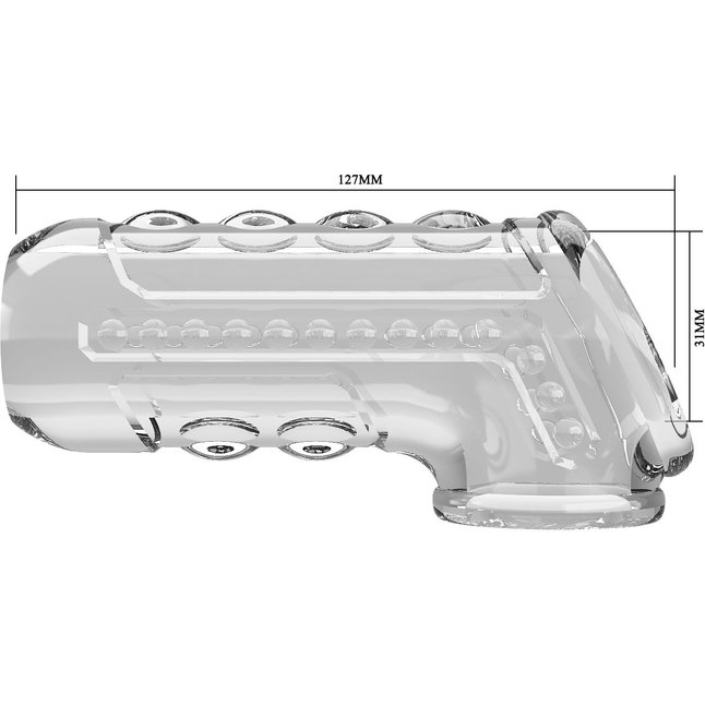 Прозрачная насадка на пенис Farrel - Pretty Love. Фотография 8.
