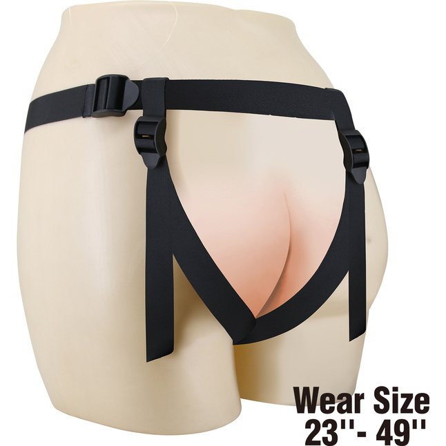 Черные трусики харнесс с платформой Caludio I - Pretty Love. Фотография 5.