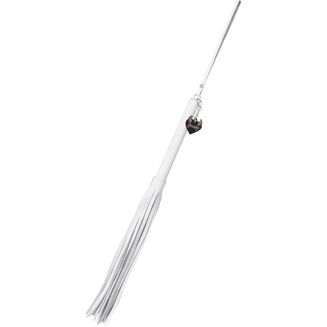 Белая кожаная плеть - 50 см. Фотография 3.