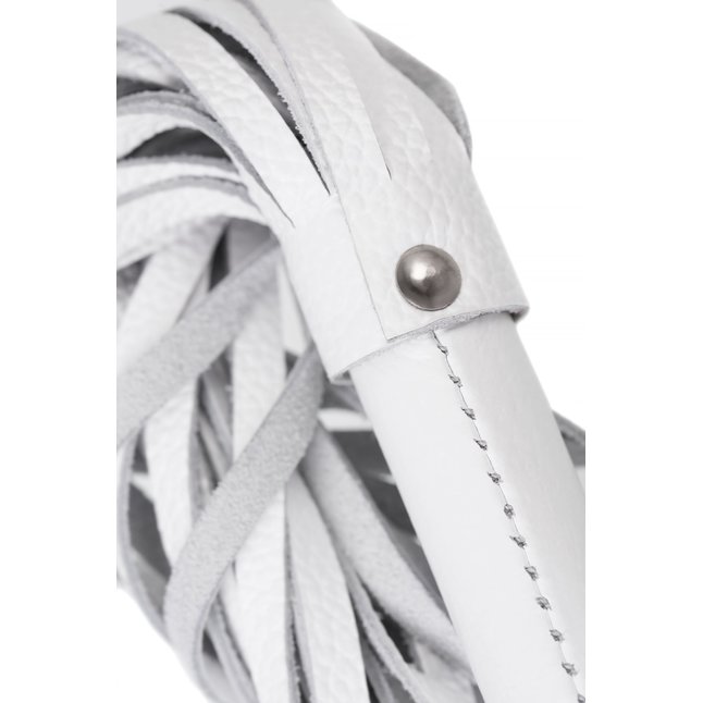 Белая кожаная плеть - 50 см. Фотография 5.