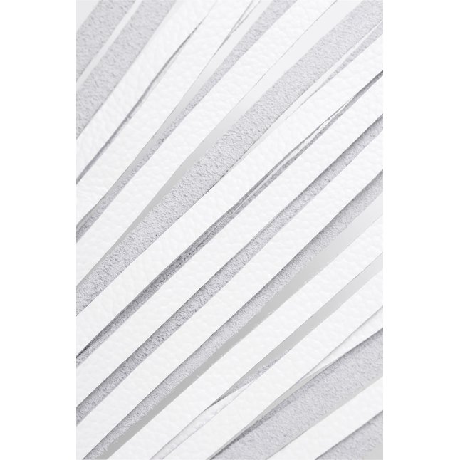 Белая кожаная плеть - 50 см. Фотография 6.