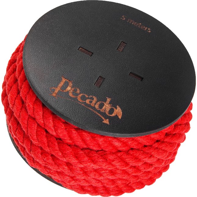 Красная веревка для шибари на катушке - 5 м. Фотография 3.