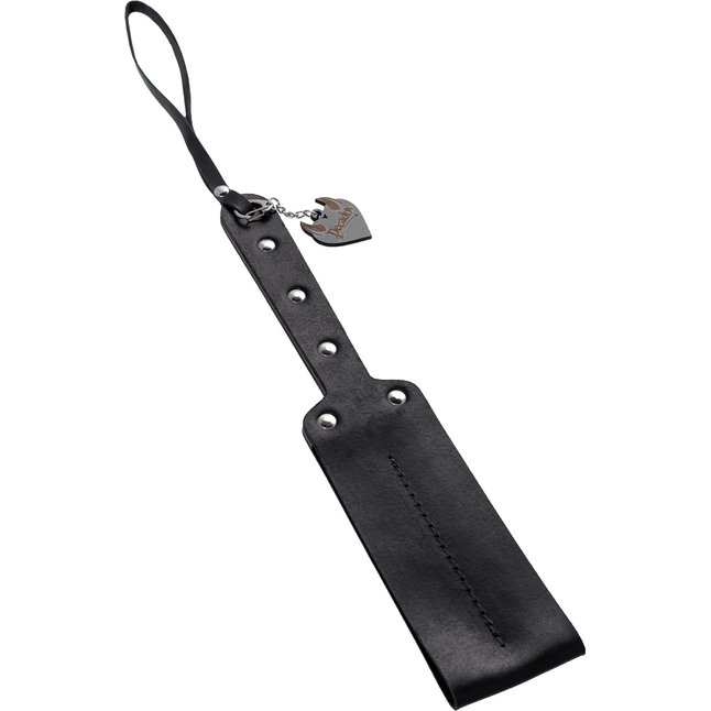 Черный кожаный пэддл - 32 см. Фотография 3.