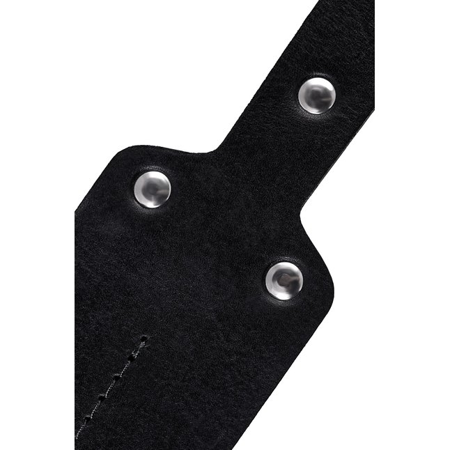 Черный кожаный пэддл - 32 см. Фотография 4.