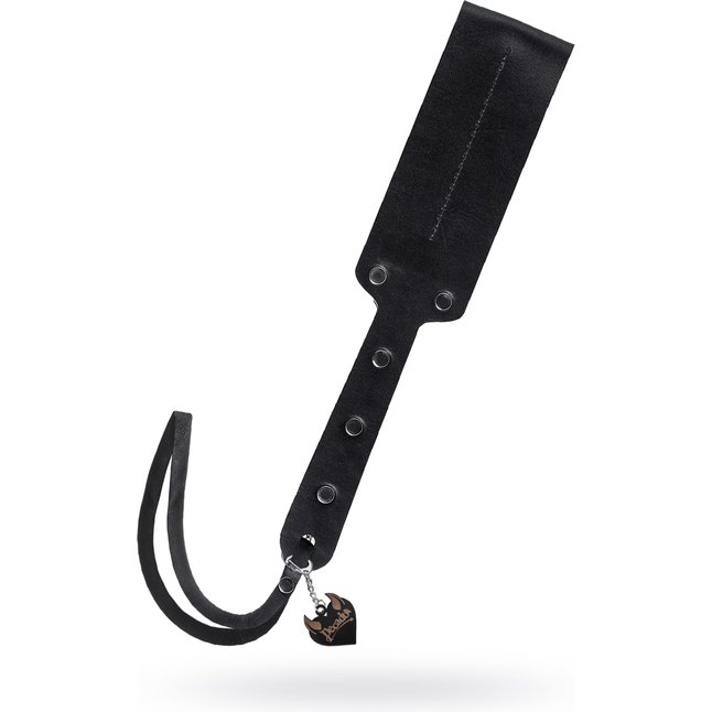 Черный кожаный пэддл - 32 см