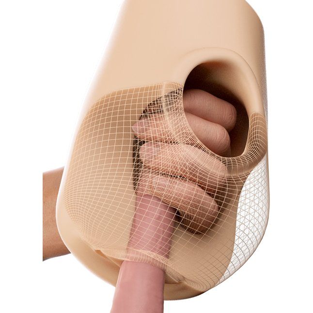 Телесный мастурбатор-вагина Pussy Pounder Squeeze Stroker - PDX Plus. Фотография 5.