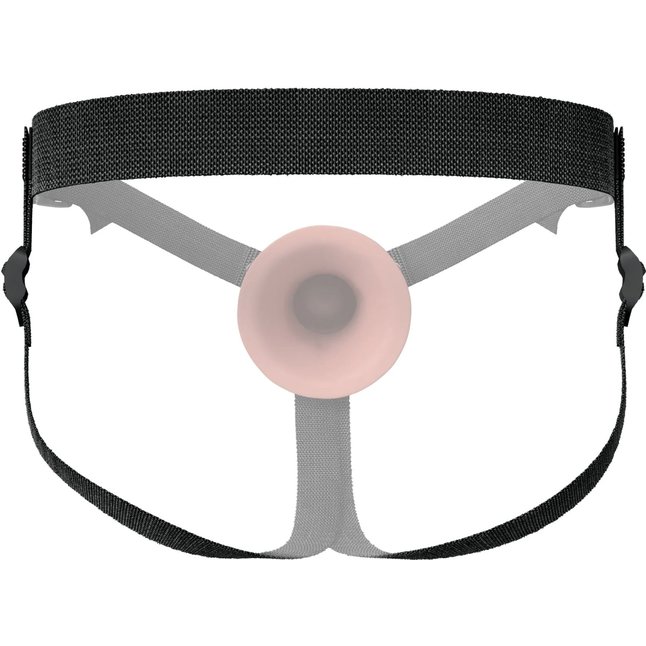 Телесный пустотелый фаллопротез 9’’ Hollow Silicone Strap-On - 24,1 см - Fantasy X-tensions Elite. Фотография 6.