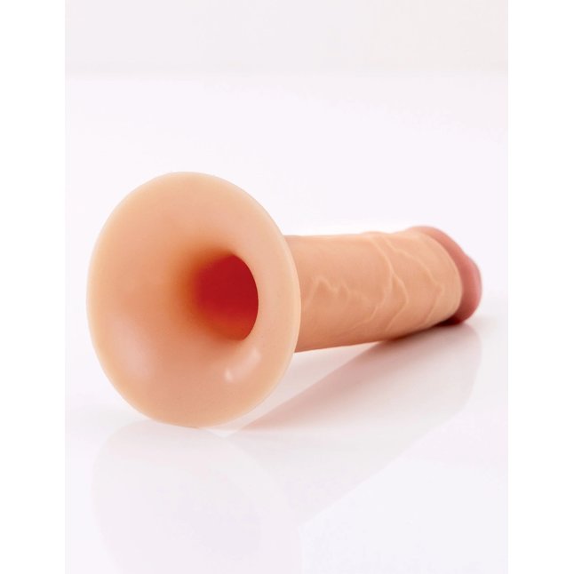 Телесный пустотелый фаллопротез 9’’ Hollow Silicone Strap-On - 24,1 см - Fantasy X-tensions Elite. Фотография 7.