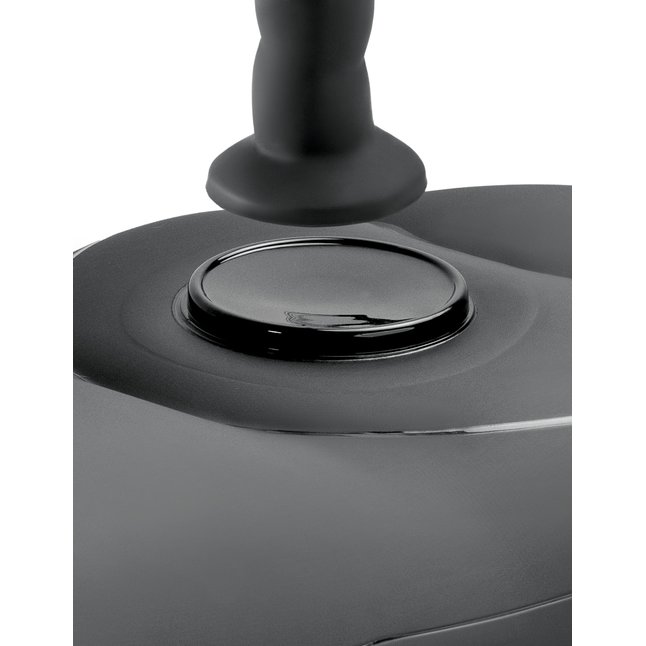 Черное надувное кресло с платформой для фиксации дилдо Body Dock Inflatable Love Seat - Fetish Fantasy Series. Фотография 6.